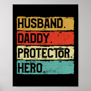 Daddy Protector Helden Veteran Veteran Veteran Vat Poster
