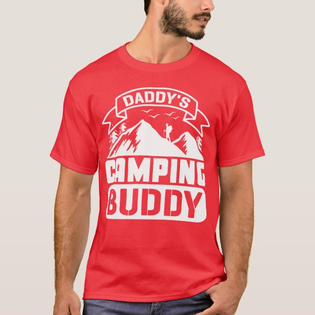 Daddy s Camping Buddy Freunde T-Shirt (Vorderseite)