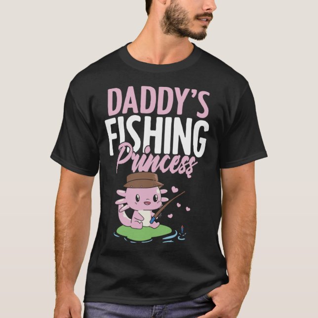 Daddy s Fishing Buddy Fisherman Little Girl Daught T-Shirt (Vorderseite)