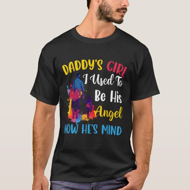 Daddy s Girl My Dad Is My Guardian Angel Apparel 7 T-Shirt (Vorderseite)
