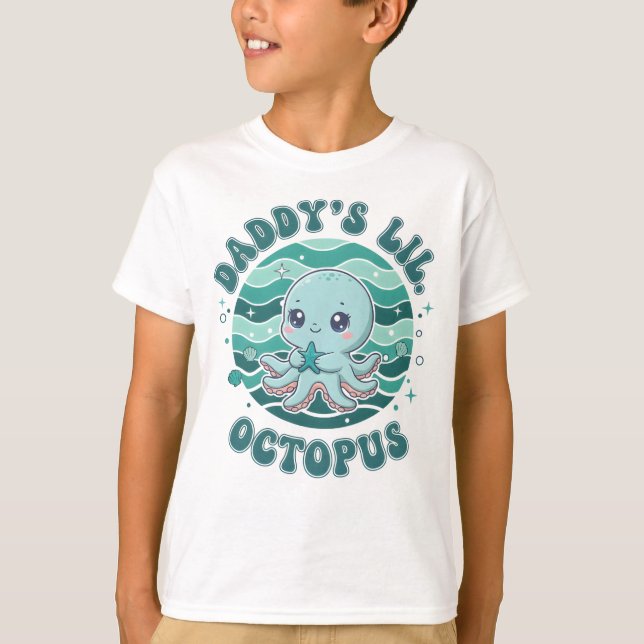 Daddy’s Lil’ Octopus Cute T-Shirt (Vorderseite)
