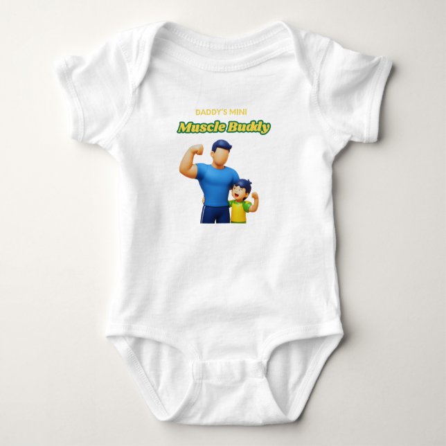 Daddy’s Mini Muscle Buddy  Baby Strampler (Vorderseite)
