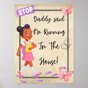 Daddy sagte keine Poster-Erinnerung für Kinder Poster