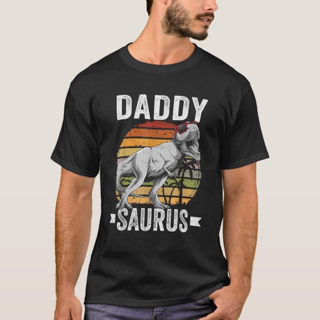 Daddy Saurus Dinosaur Daddysaurus Family Matching T-Shirt (Vorderseite)