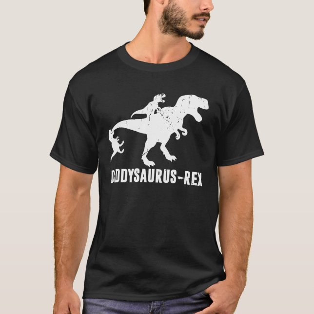 Daddy Saurus  Rex  Rex Dinosaur Dad Uncle Grandpa T-Shirt (Vorderseite)