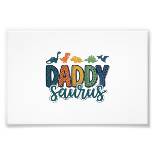 Daddy Saurus Süßer Dinosaur-Vater-Vektor-Design_1 Fotodruck