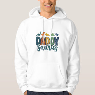Daddy Saurus Süßer Dinosaur-Vater-Vektor-Design_1 Hoodie