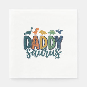 Daddy Saurus Süßer Dinosaurier-Vater-Vektor-Design Serviette