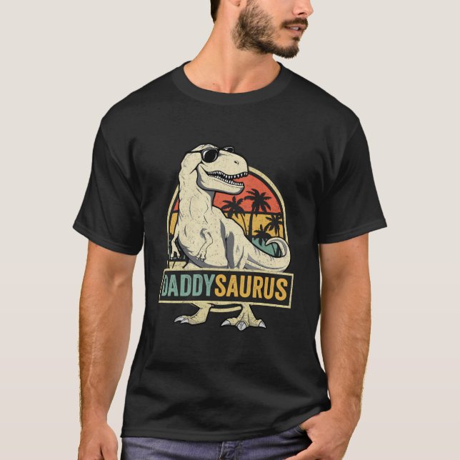 Daddy Saurus T Rex Dinosaur Men Daddysaurus Family T-Shirt (Vorderseite)