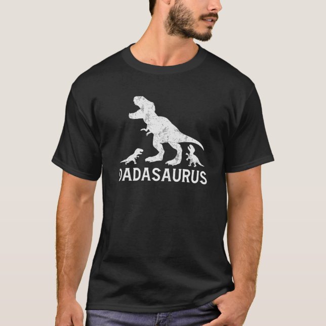 Daddy Saurus T Rex Men Father's Day Family Matchin T-Shirt (Vorderseite)