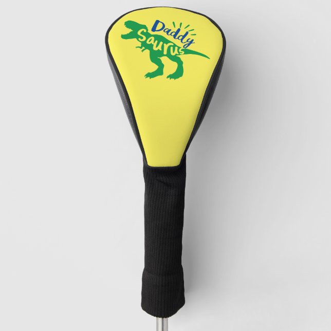 Daddy Saurus T-Rex-Silhouette Golf Headcover (Vorderseite)