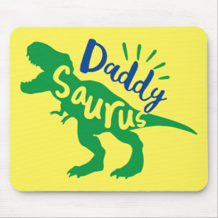 Daddy Saurus T-Rex Silhouette Mousepad