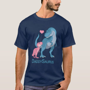 Daddy Saurus T-Rex und Baby Girl Dinosaurier T-Shirt