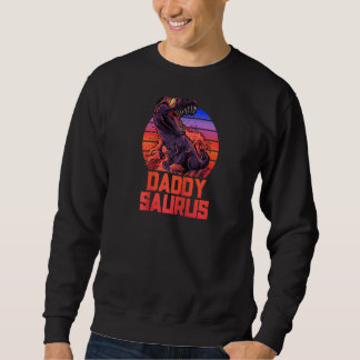 Daddy Saurus T Rex Vater Pater Trex Retro 80er Din Sweatshirt