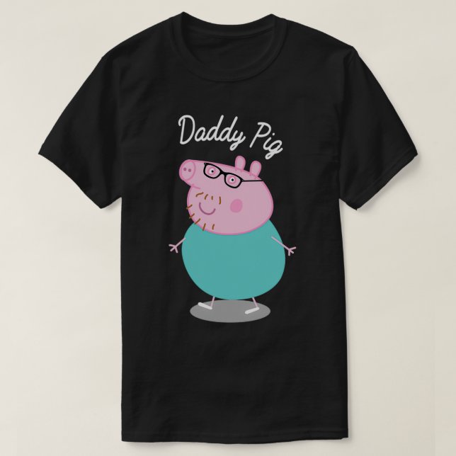 Daddy Schwein Funny Schwein T-Shirt (Design vorne)