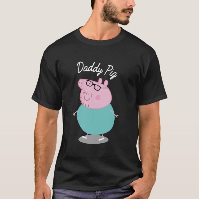 Daddy Schwein Funny Schweine Tee Shirt (Vorderseite)