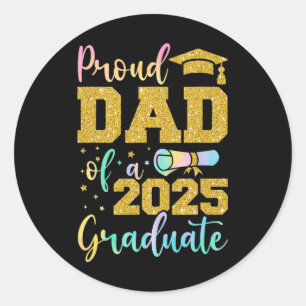 Daddy Senior 2025 stolz Vater einer Cl von 2025 Gr Runder Aufkleber