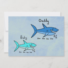 Daddy Shark & Baby Shark Fun Vatertag Karte