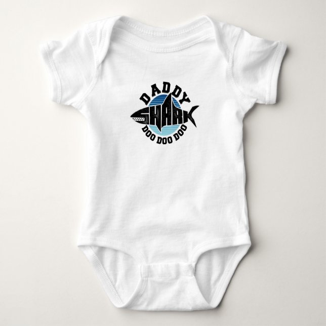 Daddy Shark Baby Strampler (Vorderseite)
