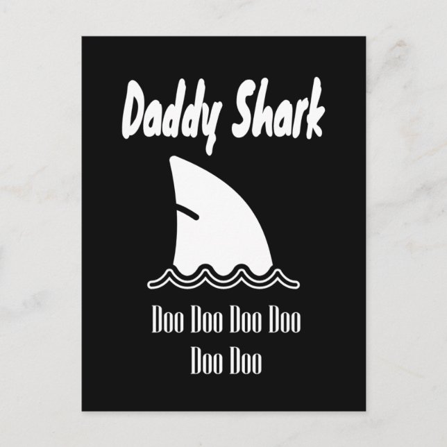 Daddy Shark Doo Doo Trendy Niedlich Song Postkarte (Vorderseite)