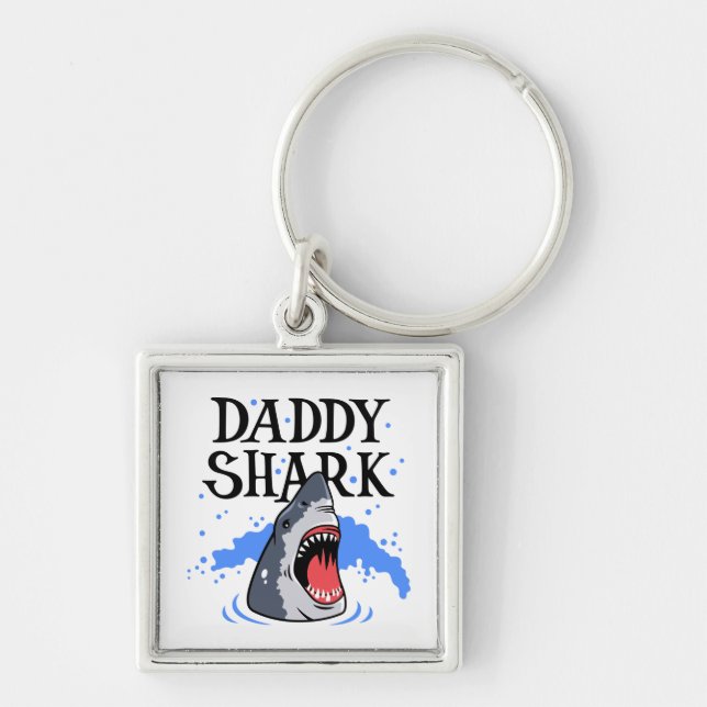 Daddy Shark - Great White Schlüsselanhänger (Vorne)
