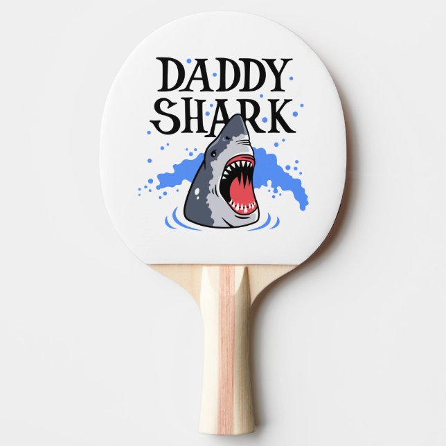 Daddy Shark - Great White Tischtennis Schläger (Vorderseite)