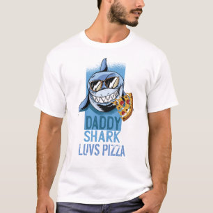 DADDY SHARK luvs PIZZA - Funny T-Shirt für VATER