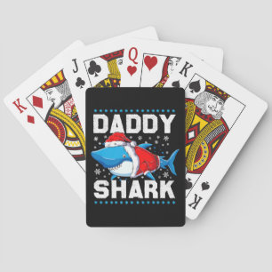 Daddy Shark Santa Vatertag Spielkarten