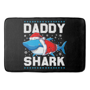 Daddy Shark Santa Vathers Day Badematte