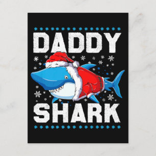 Daddy Shark Santa Vathers Day Begleitkarte