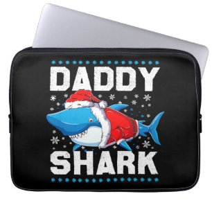 Daddy Shark Santa Vathers Day Laptopschutzhülle