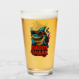 Daddy Shark Vatertagsgeschenke Glas