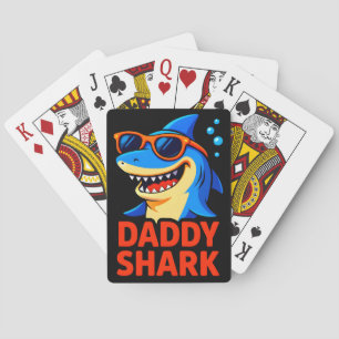 Daddy Shark Vatertagsgeschenke Spielkarten