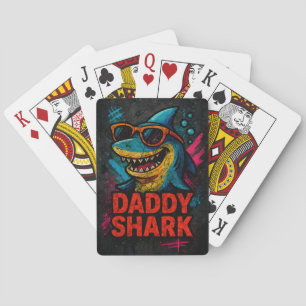 Daddy Shark Vatertagsgeschenke Spielkarten