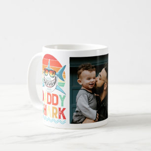 Daddy Shark Vintage Vatertag Foto Kaffeetasse