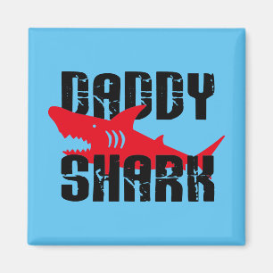 Daddy Shark Worn Graphic Magnet