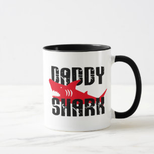 Daddy Shark Worn Graphic Tasse