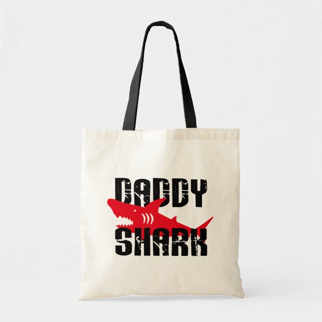Daddy Shark Worn Graphic Tragetasche (Vorne)