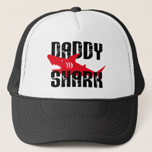Daddy Shark Worn Graphic Truckerkappe