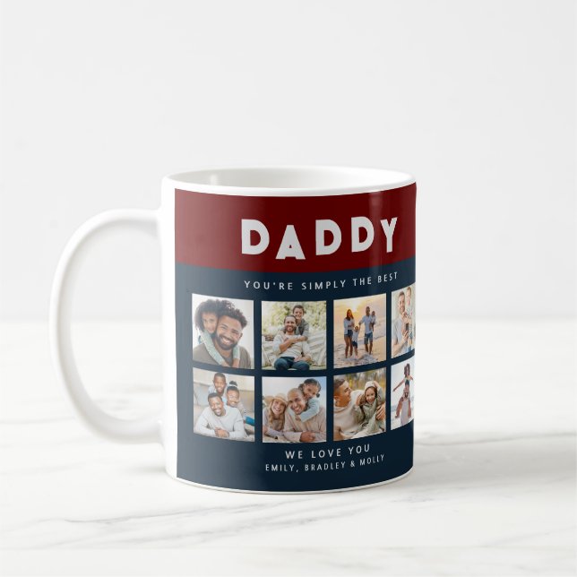 Daddy Sie sind einfach die beste FotoCollage Kaffeetasse (Links)