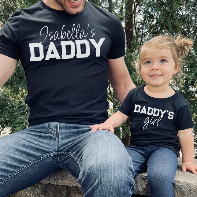 Daddy Son Daughter Name Vater Kind Matching T-Shirt (Von Creator hochgeladen)