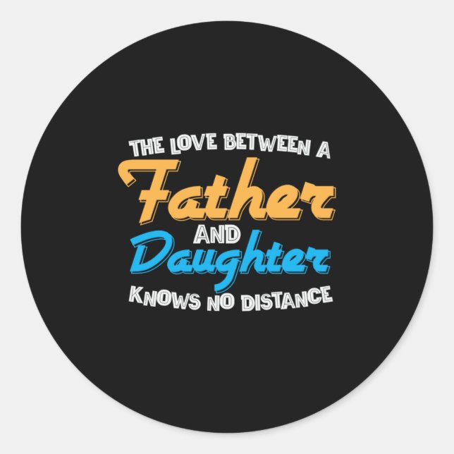 Daddy spendet die Liebe zwischen Vater und Tochter Runder Aufkleber (Vorderseite)