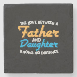 Daddy spendet die Liebe zwischen Vater und Tochter Steinuntersetzer