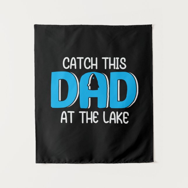 Daddy spendet diesen Vater am See Wandteppich (Vorderseite)