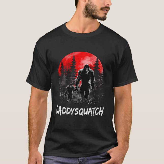 Daddy Squatch Funny Bigfoot Vater Sasquatch Yeti F T-Shirt (Vorderseite)
