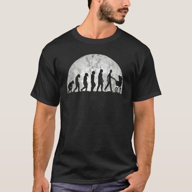 Daddy Stroller Evolution von einem Babytrageath T-Shirt (Vorderseite)