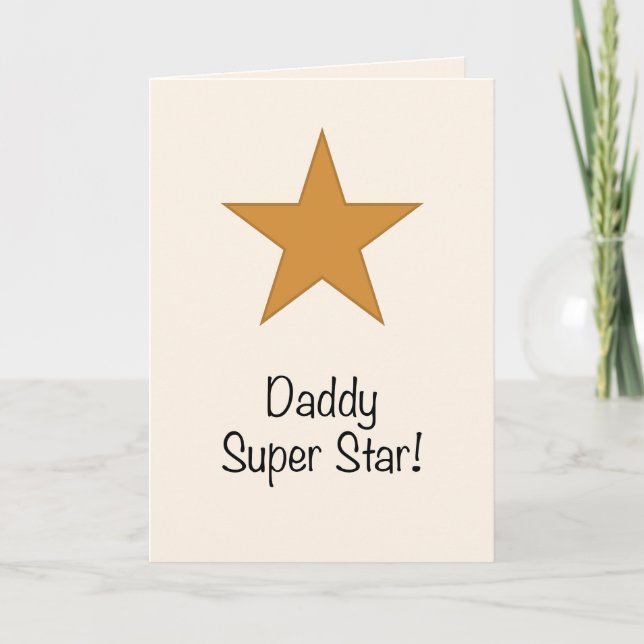 Daddy Super Star Feiertagskarte (Vorderseite)