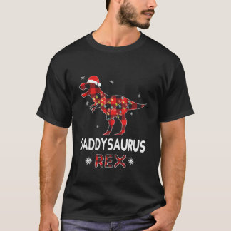 Daddy T-Rex Red Kariert Buffalo Weihnachtsmatte T-Shirt