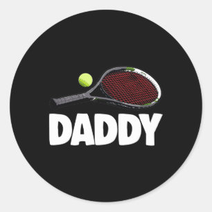 Daddy Tennis S Funny Women Tennis T-Shirts Badmin Runder Aufkleber
