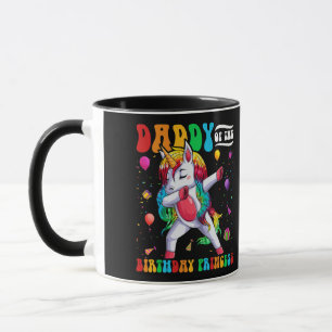 Daddy the Birthday Princess Girl Dabbing Unicorn Tasse
